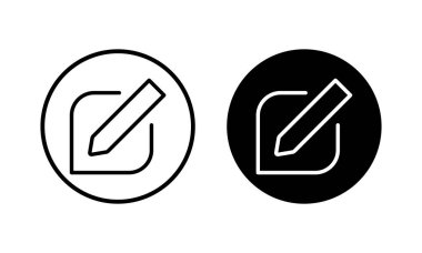 Simge vektör illüstrasyonunu düzenle. Belge imza ve sembolünü düzenle. Metin simgesini düzenle. Kalem. kaydolun