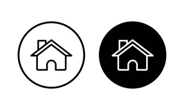 Ev ikonu vektör illüstrasyonu. Ev işareti ve sembol
