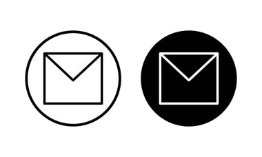 Posta simgesi vektör illüstrasyonu. e-posta işareti ve sembol. E- posta simgesi. Zarf simgesi