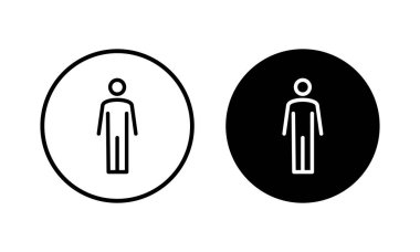 Erkek ikonu vektör illüstrasyonu. Erkek işareti ve sembol. insan sembolü