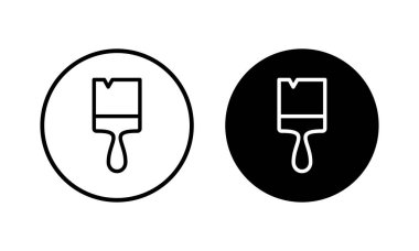 Simge vektör illüstrasyonunu boya. Boya fırçası işareti ve sembol. boyama silindiri vektörü