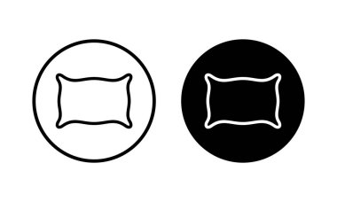 Yastık simgesi vektör çizimi. Yastık işareti ve sembol. Rahat yumuşacık yastık.