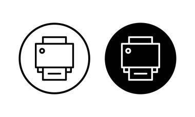 Simge vektör çizimini yazdır. yazıcı işareti ve sembol