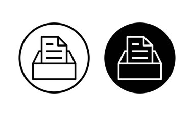 Dizin simgesi illüstrasyonunu arşivle. Belge vektör simgesi. Depolama simgesini arşivle.