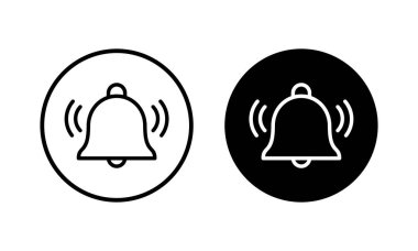 Bell Simgesi vektör çizimi. Web sitesi tasarımı için uyarı işareti ve sembol