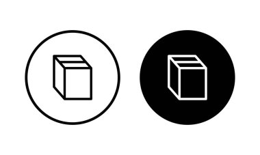 Kutu simgesi vektör illüstrasyonu. kutu işareti ve sembol, paket, paket