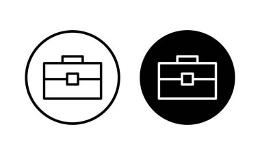 Evrak çantası ikon vektör illüstrasyonu. Bavul işareti ve sembol. bagaj sembolü.