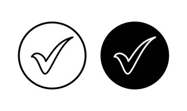 İşaret simgesi vektör illüstrasyonunu kontrol et. İşaret işareti ve sembol