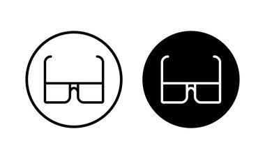 Gözlük simgesi vektör illüstrasyonu. Gözlük işareti ve sembol