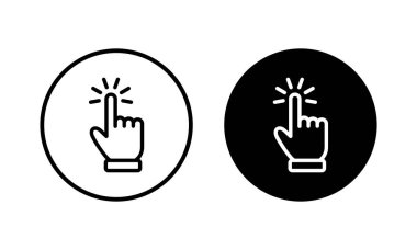 El imleç simgesi vektör illüstrasyonu. İmleç işareti ve sembol. el imleç simgesi clik