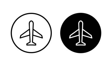Düzlem ikonu vektör illüstrasyonu. Uçak işareti ve sembol. Uçuş taşıma sembolü. Seyahat işareti. uçak.