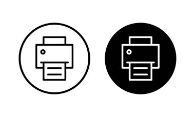 Simge vektör çizimini yazdır. yazıcı işareti ve sembol