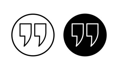 Simge vektör illüstrasyonundan alıntı. Tırnak işareti ve sembol