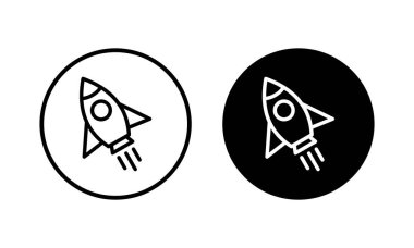 Roket ikon vektör illüstrasyonu. Başlangıç işareti ve sembol. roket fırlatma simgesi