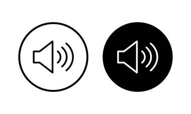 Sözcü simgesi vektör illüstrasyonu. Ses düzeyi ve sembol. Hoparlör ikonu. ses sembolü
