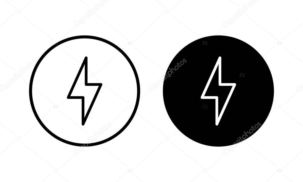 Lightning icon vector illustration. electric sign and symbol. power icon. energy sign