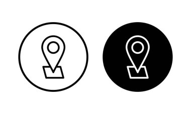 Adres simgesi vektör illüstrasyonu. Ev işareti ve sembol. nokta