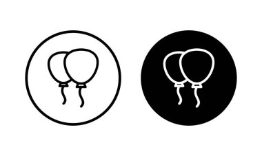 Balon simgesi vektör illüstrasyonu. Parti balonu işareti ve sembolü