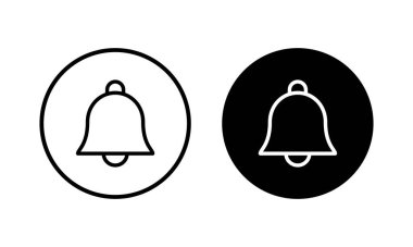 Bell Simgesi vektör çizimi. Web sitesi tasarımı için uyarı işareti ve sembol