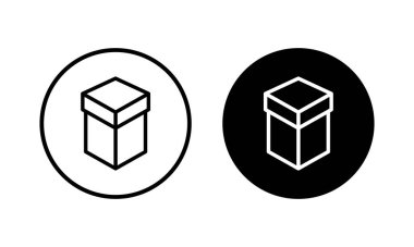 Kutu simgesi vektör illüstrasyonu. kutu işareti ve sembol, paket, paket