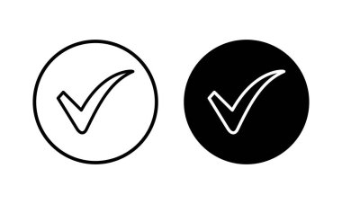 İşaret simgesi vektör illüstrasyonunu kontrol et. İşaret işareti ve sembol