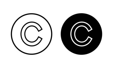 Telif hakkı ikon vektör illüstrasyonu. telif hakkı işareti ve sembol