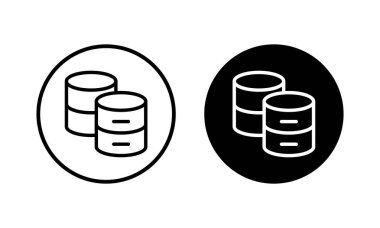 Veritabanı ikonu vektör illüstrasyonu. veritabanı işareti ve sembolü