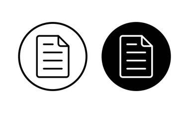 Belge simgesi vektör illüstrasyonu. Kağıt ve sembol. Dosya Simgesi