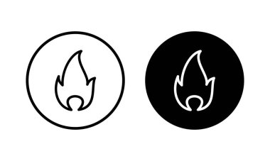 İkon vektör illüstrasyonunu ateşle. ateş işareti ve sembol