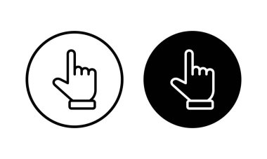 El imleç simgesi vektör illüstrasyonu. İmleç işareti ve sembol. el imleç simgesi clik