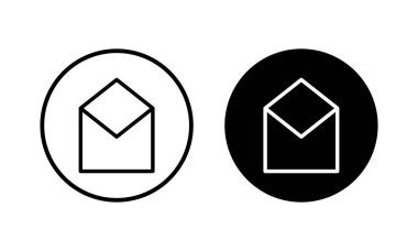 Posta simgesi vektör illüstrasyonu. e-posta işareti ve sembol. E- posta simgesi. Zarf simgesi