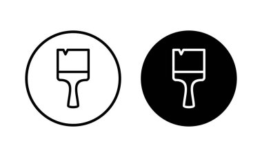 Simge vektör illüstrasyonunu boya. Boya fırçası işareti ve sembol. boyama silindiri vektörü