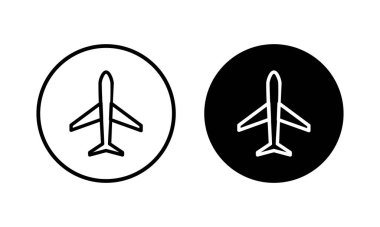 Düzlem ikonu vektör illüstrasyonu. Uçak işareti ve sembol. Uçuş taşıma sembolü. Seyahat işareti. uçak.