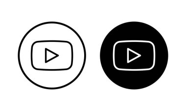 Simge vektör illüstrasyonunu çal. Düğme işareti ve sembolü çal