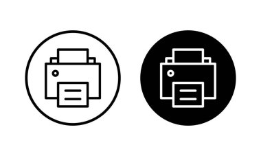 Simge vektör çizimini yazdır. yazıcı işareti ve sembol