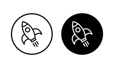 Roket ikon vektör illüstrasyonu. Başlangıç işareti ve sembol. roket fırlatma simgesi