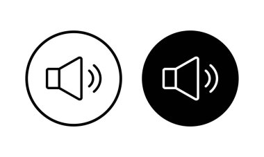 Sözcü simgesi vektör illüstrasyonu. Ses düzeyi ve sembol. Hoparlör ikonu. ses sembolü