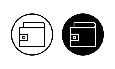 Cüzdan simgesi vektör illüstrasyonu. cüzdan işareti ve sembol