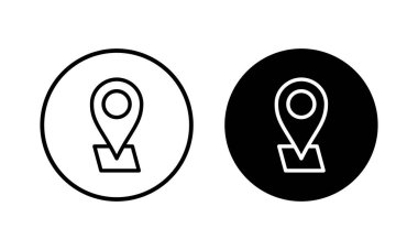 Adres simgesi vektör illüstrasyonu. Ev işareti ve sembol. nokta