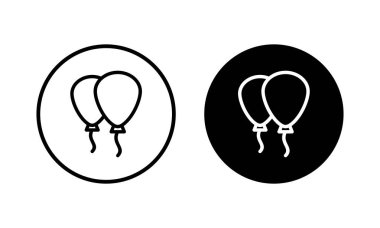 Balon simgesi vektör illüstrasyonu. Parti balonu işareti ve sembolü