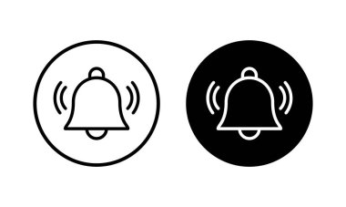 Bell Simgesi vektör çizimi. Web sitesi tasarımı için uyarı işareti ve sembol