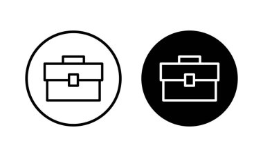 Evrak çantası ikon vektör illüstrasyonu. Bavul işareti ve sembol. bagaj sembolü.