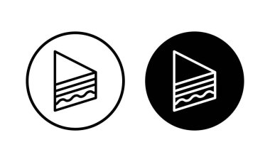 Kek simgesi vektör illüstrasyonu. Pasta işareti ve sembol. Doğum günü pastası simgesi