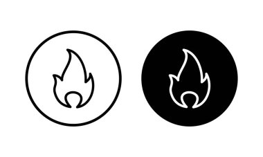 İkon vektör illüstrasyonunu ateşle. ateş işareti ve sembol