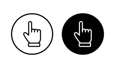 El imleç simgesi vektör illüstrasyonu. İmleç işareti ve sembol. el imleç simgesi clik