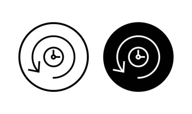 Tarih ikonu vektör illüstrasyonu. Son olay geçmişi işareti ve simgesi