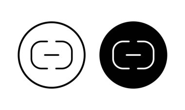 Bağlantı simgesi vektör illüstrasyonu. Hiper bağlantı zinciri işareti ve sembolü