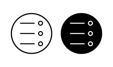 Menü Simgesi vektör illüstrasyonu. Web menü işareti ve sembol. Hamburger menüsü sembolü