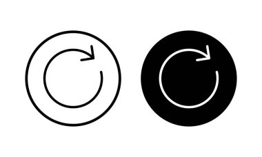 Simge vektör illüstrasyonunu tazele. İşareti ve sembolü yeniden yükle. Simgeyi güncelle.