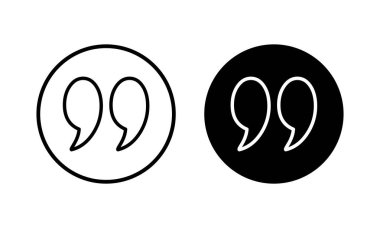 Simge vektör illüstrasyonundan alıntı. Tırnak işareti ve sembol